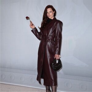 NWT Magda Butrym tie leather jacket H&M